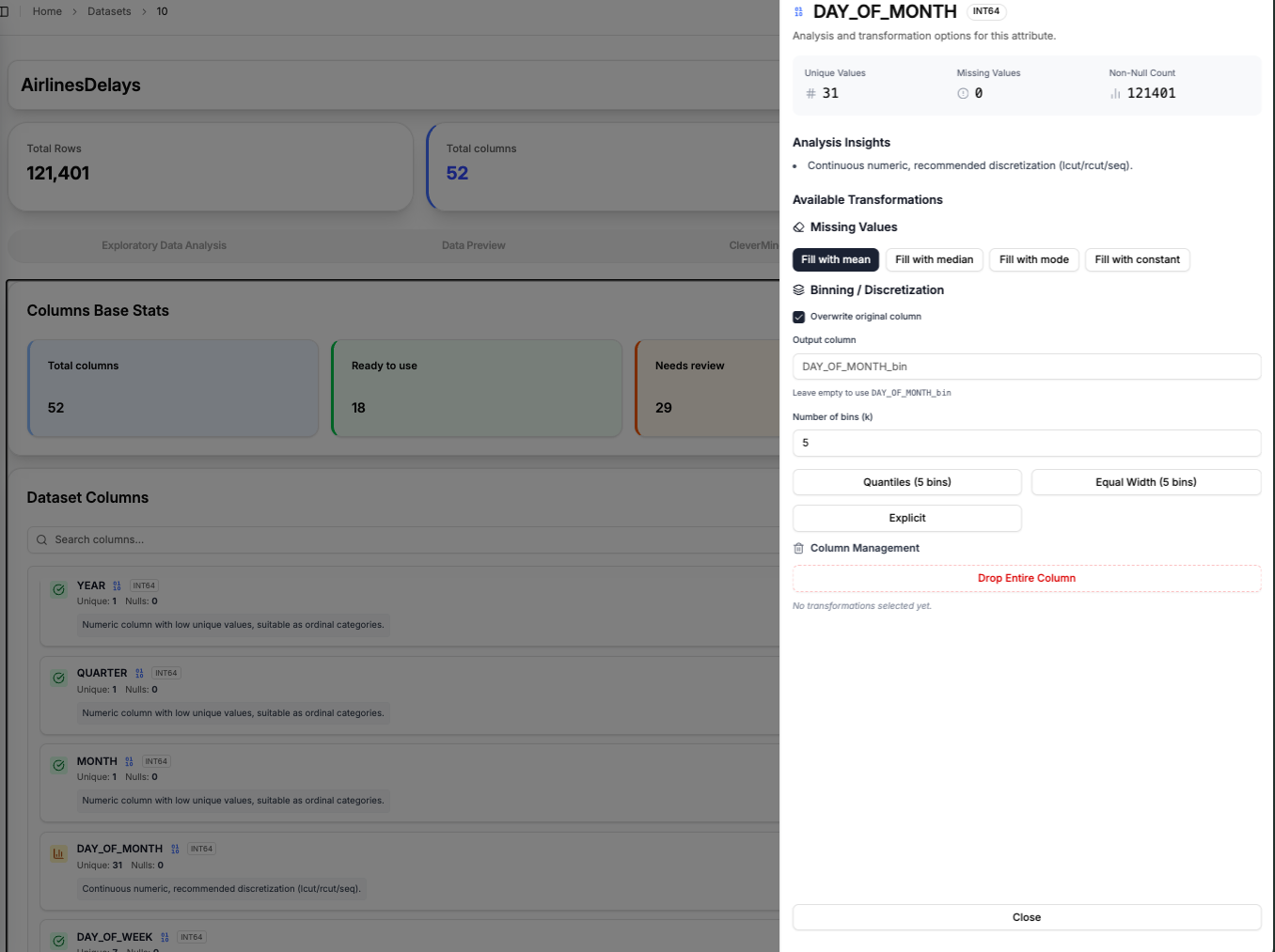 Preprocessing drawer