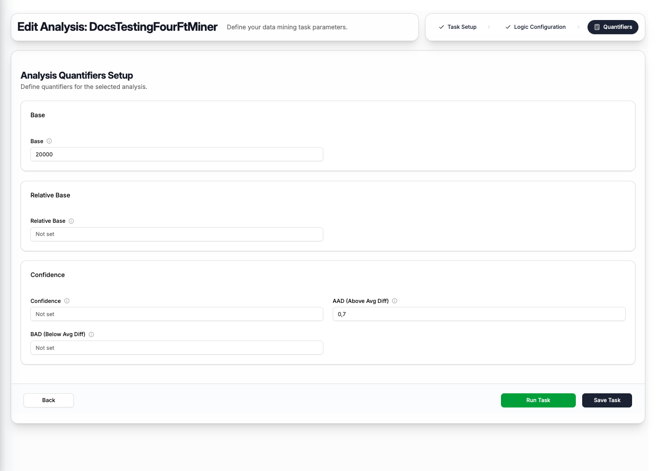 4ft-Miner Step 3 - Quantifiers