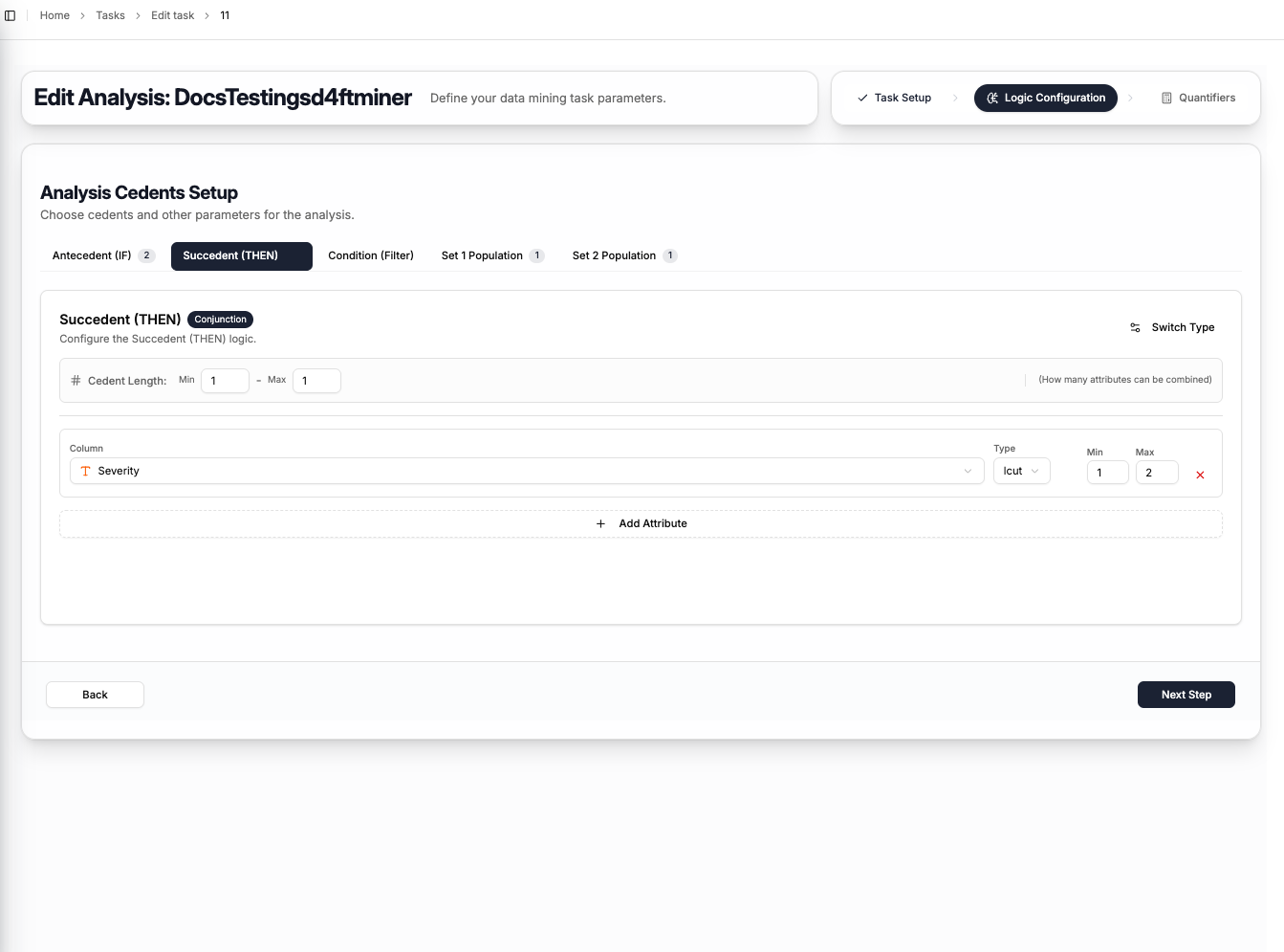 SD4ft-Miner Step 2 - Succedent